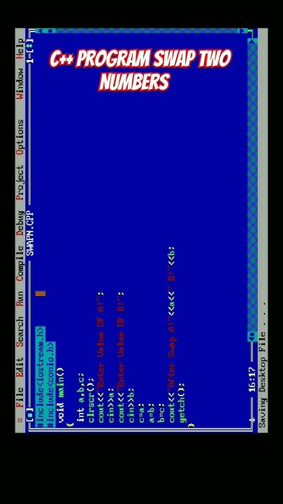 C++ Programming | Write C++ Program To Swap Two Numbers | Swap Program ...