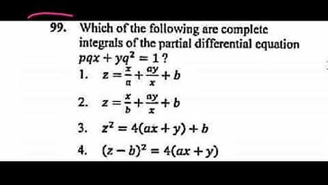 Csir Net-June 2015 Part-C Que No 99 PDE | Complete Integral | Easy Solution