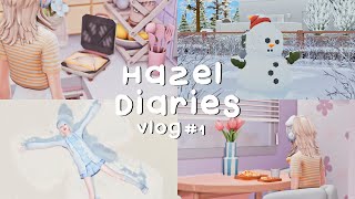 The Sims4 [Vlog] // Hazel Diaries #1 // Winter, Hamster, Toast, Clean my room, and more