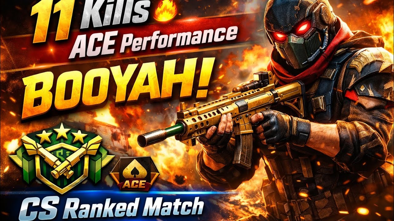11 Kills 🔥 ACE Performance | BOOYAH! | CS Ranked Match।#EduGrame_world ...