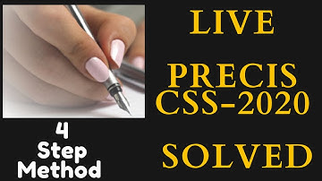 2020 Precis CSS: Live Solution