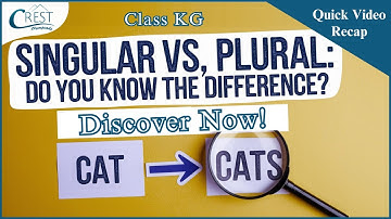 Class KG | Singular Plural | English Olympiad | CREST Olympiads