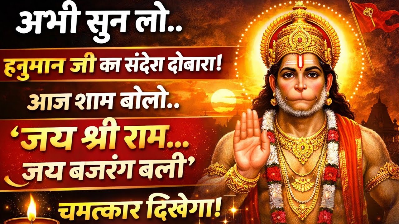 आज शाम बजरंग बली का यह संदेश सुन लो 🙏 संकट तुरंत दूर होंगे | Hanuman Ji Divine Message 