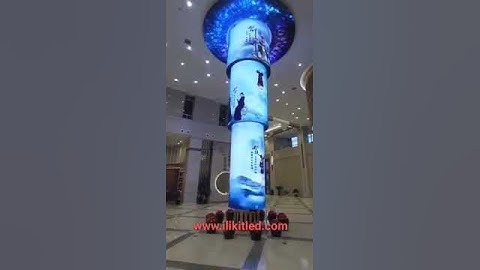 big custom cylinder LED screen video wall in indoor flexible RGB high refresh rate P4 LED modules