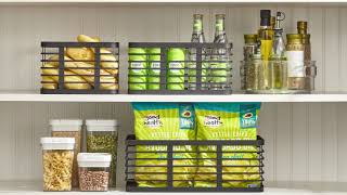 Farmhouse Metal Wire Pantry Storage Basket - mDesign