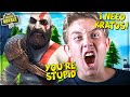 TROLLING ANGRY NOOB WITH *NEW* “KRATOS” SKIN IN FORTNITE! (ProPepper Fortnite Trolling)