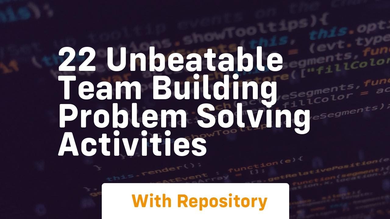22 unbeatable team building problem solving activities - YouTube