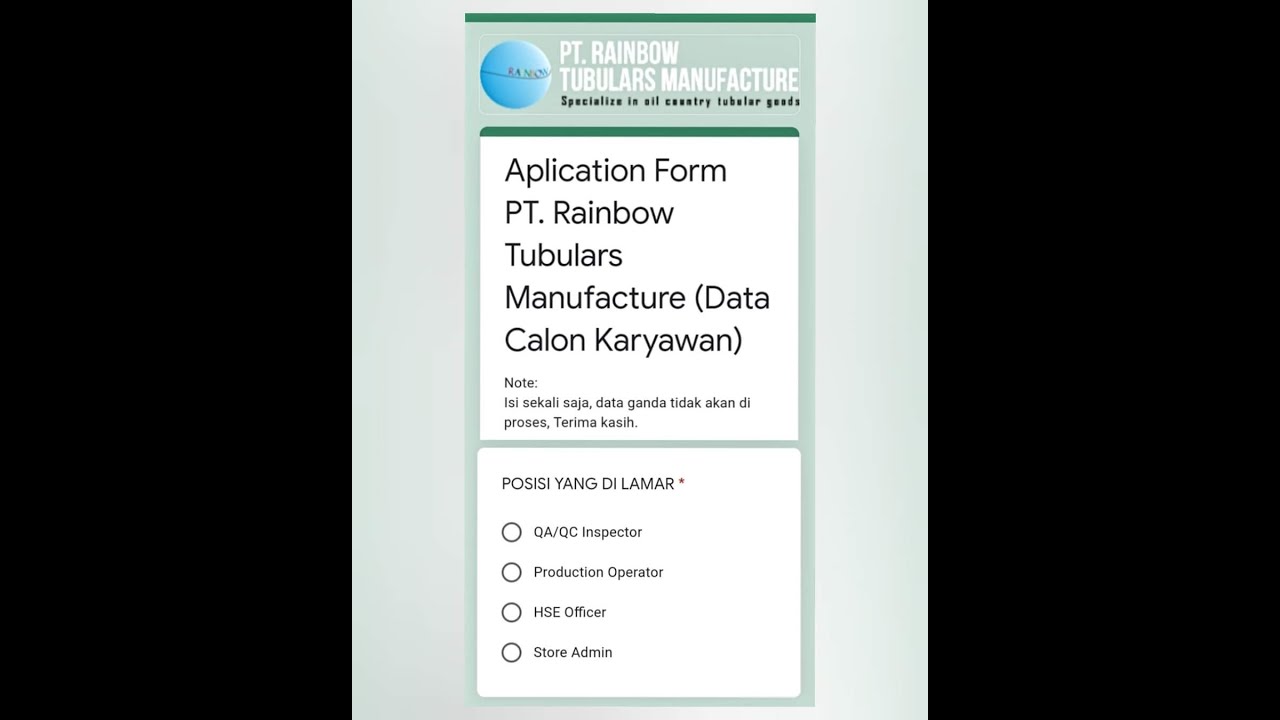 Lowongan Pt Rainbow Batam Tanjung Uncang Youtube