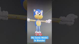 My Sonic Model In Blender #sonicthehedgehog #popular #sonic #viral #shorts #blender #3d #video