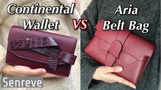 Senreve Continental Wallet VS Aria Belt Bag Comparison | Mod Shots + What Fits | $50 off promo code