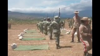 Ejercicios de las fuerzas militares venezolanas en frontera con Colombia