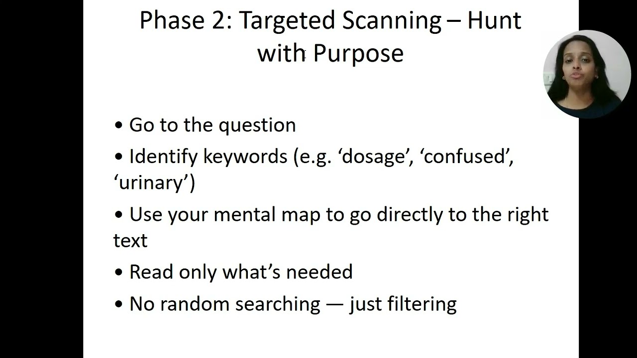 Scan Like a Laser, Not a Flashlight OET Reading!