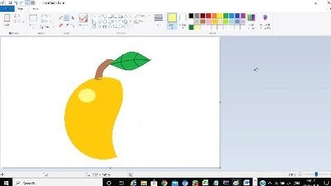 How to draw mango in ms paint|computer drawing|computer drawing in Ms paint| draw fruit in Ms paint|