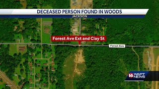 A body has been found in the woods in Jackson