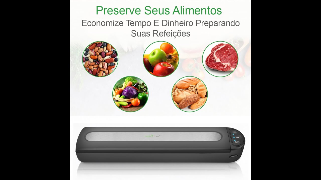 NutriChef PKVS15BK - Compact Food Vacuum Sealer - Electric Air