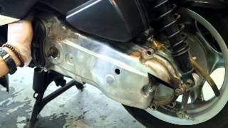 シグナスx の駆動系のメンテナンス　ばらす手順