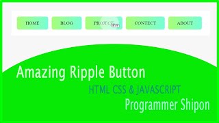 How to create button ripple onclick || html , css & javascript . Programmer Shipon