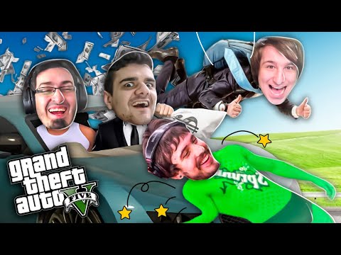 JOGAMOS GTA V E FOI UMA BAGUNÇA!! - c/ @bitgamer @ogelaperna @Fujinuma e @Souzones