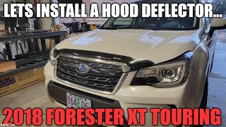 2018 Forester XT touring Part 4 (Hood deflector and weathertech floor mats)