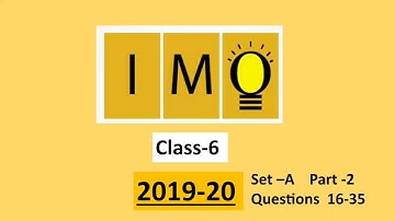 IMO Class 6 2019-20 Part-2 Questions 16-35 with solutions