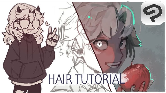 How to draw and color anime hair, Art Rocket