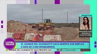 El avance del oleoducto Vaca Muerta Sur emplea a más de 2.000 rionegrinos