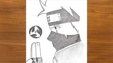 Hoe je kakashi tekent met handgebaren, gemakkelijk voor beginners || Anime tekenen || Eenvoudige ...