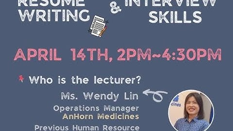 TIGP Workshop- Resume Writing & Interview Skills