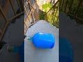 Breaking Blue glass bottles Crunch ⚠️ 🔥#asmr #satisfying #experiment #potpote