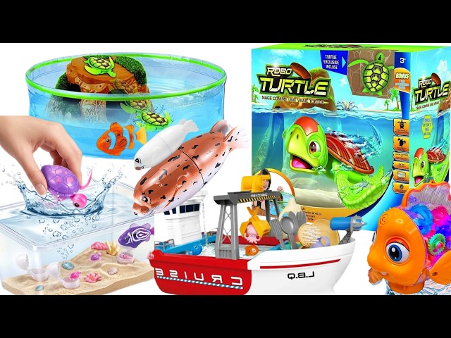PART 3| Unboxing THE ULTIMATE Robo Turtle & Sea Animal Aquarium! 🐢💦