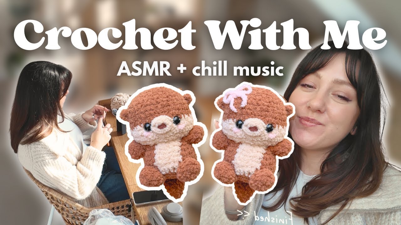 Crochet with me 𐙚 ASMR & cozy music (no talking)