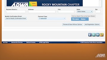 Create an Event on your APWA Chapter Website Template