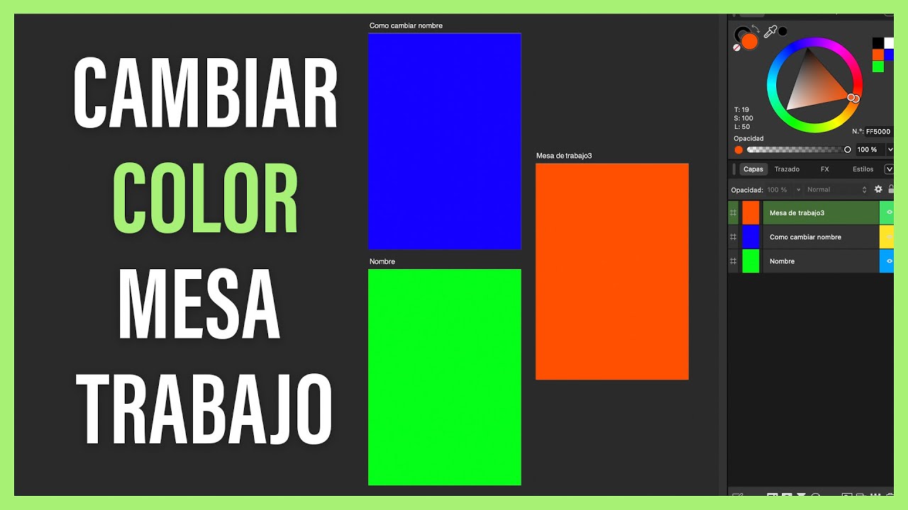 CÓMO CAMBIAR COLOR MESAS de TRABAJO en AFFINITY DESIGNER 🔥