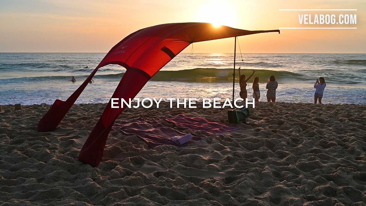 Strand Sonnensegel Zelt Velabog Breeze. Bester Sonnenschutz Strand. Zwei  Aufbauvarianten. on Vimeo