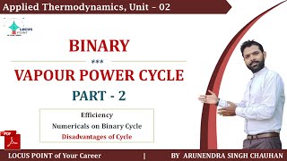 Binary Vapour Power Cycle |Part-2| Disadvantages of Binary vapour cycle | Numerical on Binary cycle