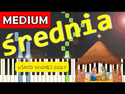🎹 Wśród nocnej ciszy - Piano Tutorial (średnia wersja) 🎵 NUTY W OPISIE 🎼