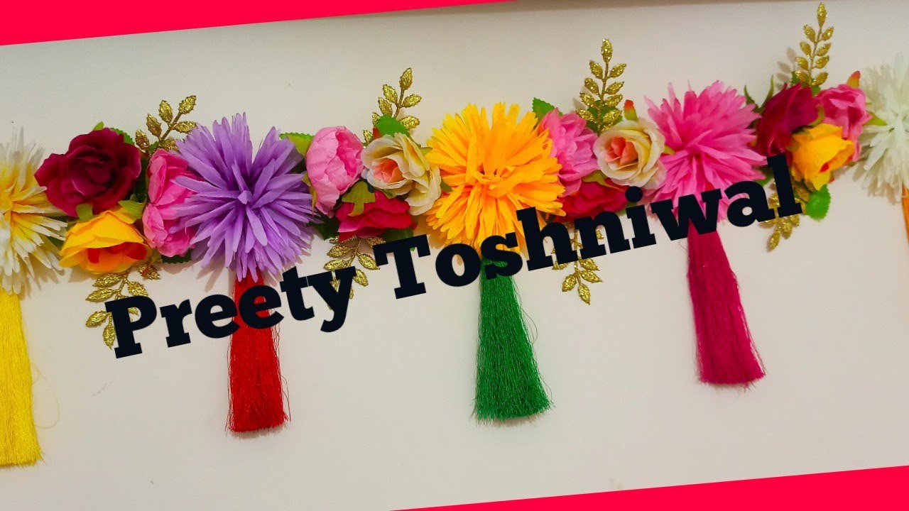 Designer Toran Bandanwar Making // Trendy Flower Door Hanging // DIY
