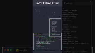 Snow Falling Effect Using JavaScript  #coding #javascript #buddy4coding #js  #programming #vscode