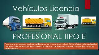 Que Vehiculo Se puede Conducir Con Licencia Profesional Tipo E