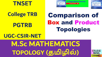 Topology in Tamil-Comparison of Box and Product Topologies-Box Topology- Product Topology-Examples