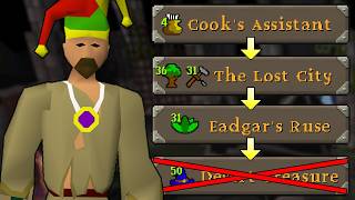 Runescape, But I can Only Level with Quests Until I Get Stuck!