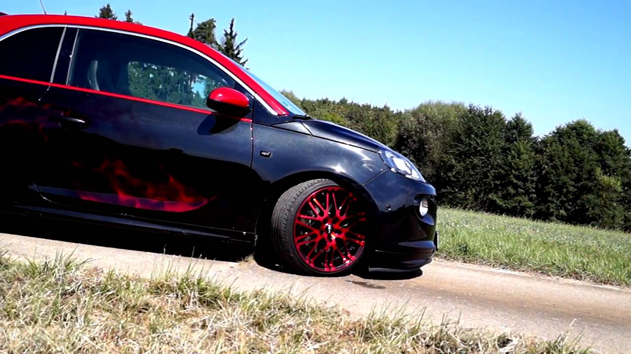Opel Adam S Airbrush Red Candy Fire Custompaint Youtube