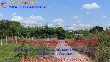 Bán lô đất đường nhựa 1 sec ngắn Đường Bà Thiên, 130m2 full thổ cư, xã Nhuận Đức, Củ Chi