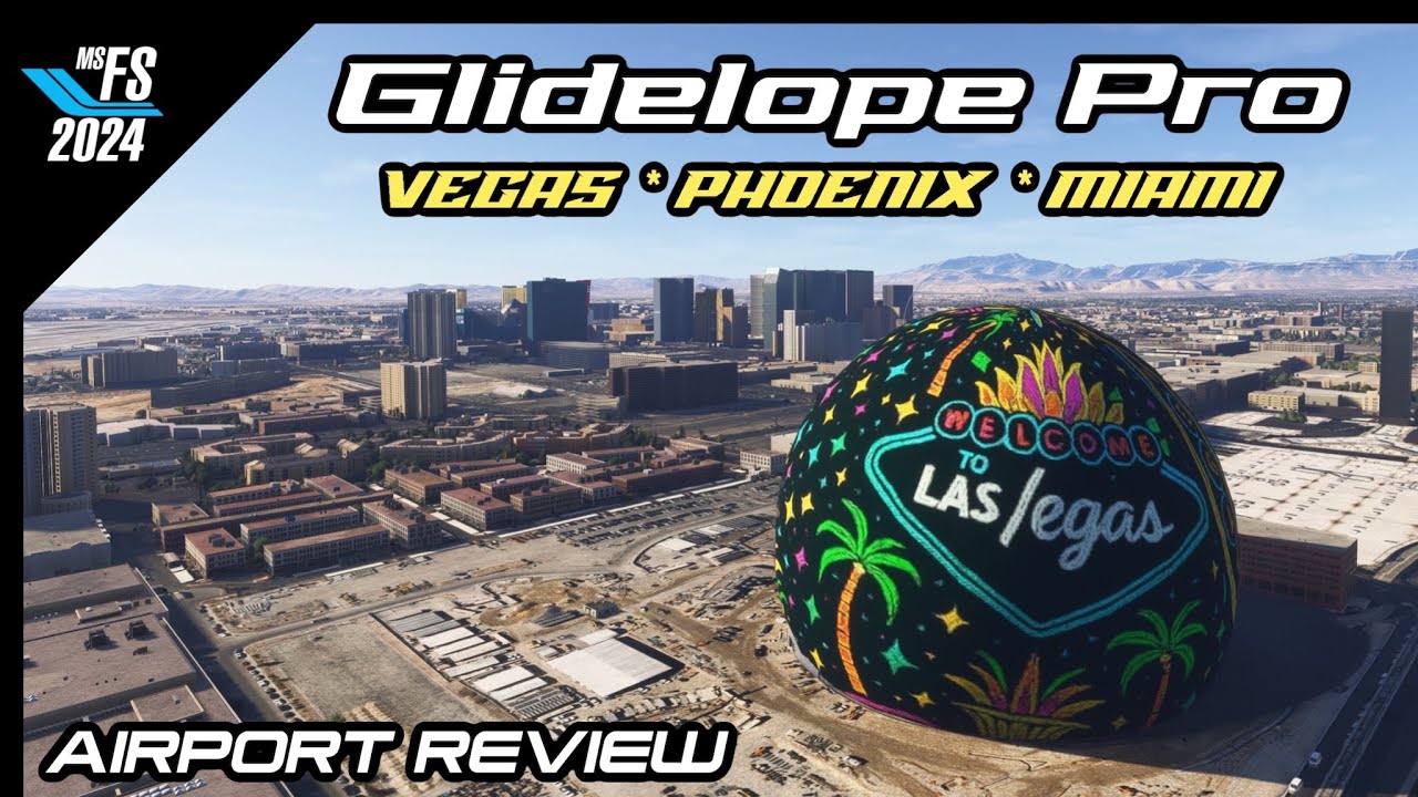 Обзор аэропортов Glideslope Pro в MSFS2024 | Вегас | Финикс | Майами | KLAS, KMIA, KPHX Sky Harbor