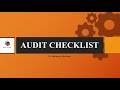 audit checklist ( for medical audits) 2020
