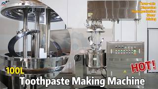 100L Tri-Axial Toothpaste Making Machine – Dispersing, Homogenizing, Shearing & Mixing in One