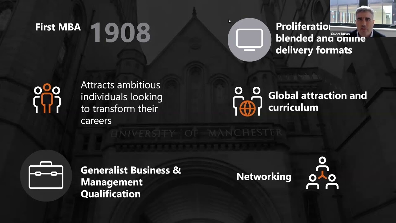 The Manchester MBA: part-time study options