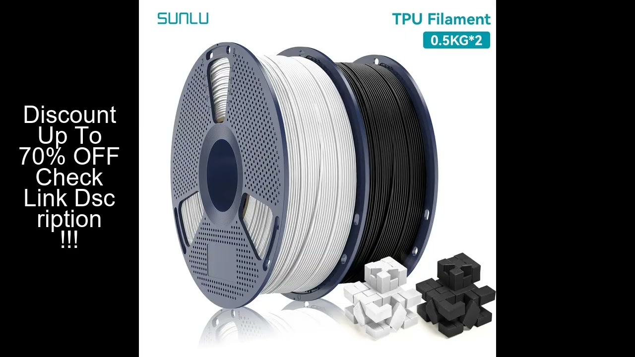 SUNLU TPU Filament 0.5KG 1.75mm 95A for 3D Printer | High Elasticity + Heat Resistant | Fast Shippin
