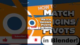 How to match origin points in Blender. Quick and easy! #learnblender #blendertutorials bc