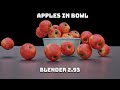 Apples falling in bowl animation using rigid body  blender 293 beginners tutorial
